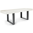 ID MARKET - Table à manger extensible rectangle PHOENIX 4-8 personnes bois gris 160-200 cm - vignette