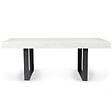 ID MARKET - Table à manger extensible rectangle PHOENIX 4-8 personnes bois gris 160-200 cm - vignette