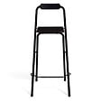 ID MARKET - Lot de 4 tabourets de bar pliants DELSON noirs - vignette