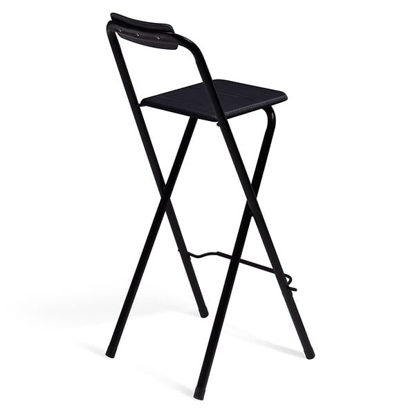 ID MARKET - Lot de 4 tabourets de bar pliants DELSON noirs - large