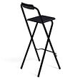 ID MARKET - Lot de 4 tabourets de bar pliants DELSON noirs - vignette