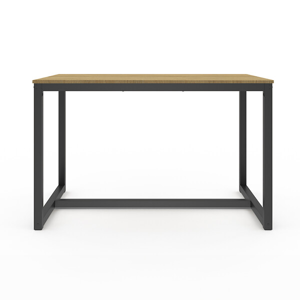 ID MARKET - Table à manger rectangle DETROIT 6 personnes design industriel 120 cm - large