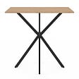 ID MARKET - Table haute de bar rectangulaire ALIX pied araignée bois et noir 100 cm - vignette