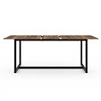ID MARKET - Table à manger extensible rectangle HAWKINS 6-10 personnes bois foncé 160-200 cm - vignette