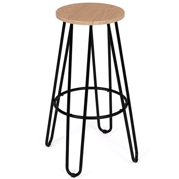 ID MARKET - Lot de 2 tabourets de bar DUBLIN assise ronde design industriel - large