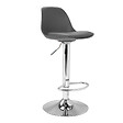 ID MARKET - Lot de 4 tabourets de bar KARL design gris - vignette