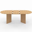 ID MARKET - Table à manger extensible ovale MARTHE 6 -10 personnes bois façon hêtre 160-200 cm - vignette