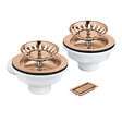 GROHE - Grohe Kit de vidage sans excentreur pour éviers à 1 cuve et éviers à 1,5 cuve, cuivre (G40997DL0) - vignette