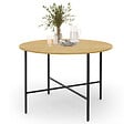 ID MARKET - Table à manger fixe ronde DETROIT 4-6 personnes design industriel 110 cm - vignette