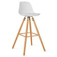 ID MARKET - Lot de 4 tabourets de bar SARA mix color gris foncé, gris clair, blanc et noir - vignette