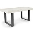 ID MARKET - Table à manger rectangle PHOENIX 6 personnes bois gris 160 cm - vignette