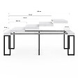 ID MARKET - Table console extensible 10 personnes 235 cm plateau effet marbre blanc ALASKA - vignette