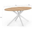 ID MARKET - Table à manger ovale ALIX 8 personnes pied araignée bois et blanc 150 cm - vignette