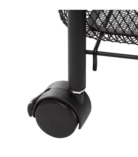 5 FIVE SIMPLY SMART - Desserte roulante en acier noir avec 3 paniers H 79.6 cm - large