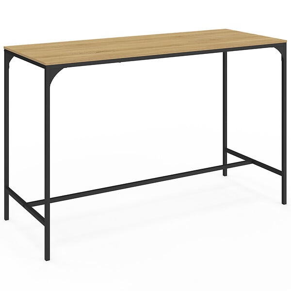 ID MARKET - Ensemble table haute de bar DETROIT 150 cm et 6 chaises de bar design industriel - large