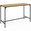 ID MARKET - Ensemble table haute de bar DETROIT 150 cm et 6 chaises de bar design industriel - vignette