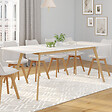 ID MARKET - Table scandinave extensible rectangle INGA 6-10 personnes blanche 160-200 cm - vignette