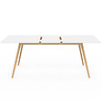 ID MARKET - Table scandinave extensible rectangle INGA 6-10 personnes blanche 160-200 cm - vignette
