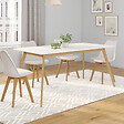 ID MARKET - Table scandinave extensible rectangle INGA 6-10 personnes blanche 160-200 cm - vignette