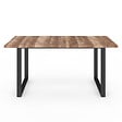 ID MARKET - Table à manger rectangle DAKOTA 6 personnes pieds forme en U design industriel 160 cm - vignette