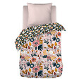 PAPILLON - Couette imprimée coton Champêtre 140x200cm - Rose - vignette