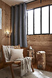 FIL ARIANE - Rideau occultant polaire Bjorn - Titane - 140x180cm - vignette