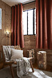 FIL ARIANE - Rideau occultant polaire BJORN - Terracotta - 140 x 180cm - vignette