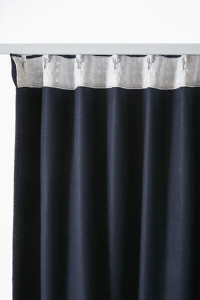 FIL ARIANE - FA - Rideau galon fronceur 140 x 260 cm Occultant + polaire BJORN Minuit - large