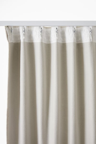 FIL ARIANE - Rideau occultant galon fronceur Bjorn Pampa - 140 x 260cm - large