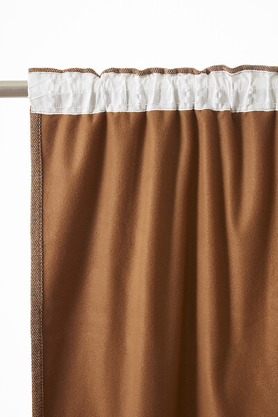 FIL ARIANE - Rideau occultant polaire BJORN - Camel - 140x260cm - large