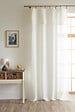FIL ARIANE - Rideau ajustable effet lin NIA - Ivoire - L.140xH.270cm - vignette