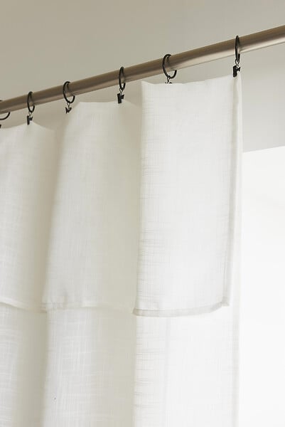 FIL ARIANE - Rideau ajustable effet lin NIA - Ivoire - L.140xH.270cm - large
