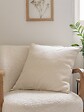 FIL ARIANE - FA - Coussin déhoussable avec passepoil 50 x 50 cm Polyester chenille OSIRIS Sable - vignette