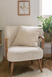 FIL ARIANE - FA - Coussin déhoussable avec passepoil 50 x 50 cm Polyester chenille OSIRIS Sable - vignette