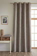 FIL ARIANE - Rideau œillets jacquard ATLAS - Galet - L.140xl.240cm - vignette