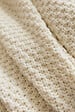 FIL ARIANE - Plaid tricot polyester OLYMPIA - Ivoire - 125 x 150cm - vignette