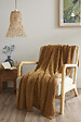 FIL ARIANE - Plaid en polyester tricot Olympia - Camel - L.125xl.150cm - vignette
