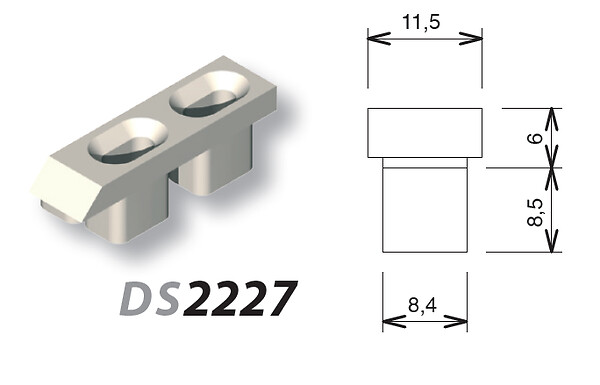 LA CROISEE DS - Gâche alu Blanc LA CROISEE DS - 2227-036 - large