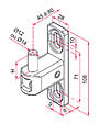 TIRARD - Gond de portail MULTIFIX T à axe réglable de 35 à 70mm diamètre pivot 12mm - TIRARD - NA619026 - vignette