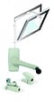 SOUCHIER - Kit ferme imposte manivelle Windy 605 noir SOUCHIER pour châssis abattant intérieur L.6.05m - 26811 - vignette