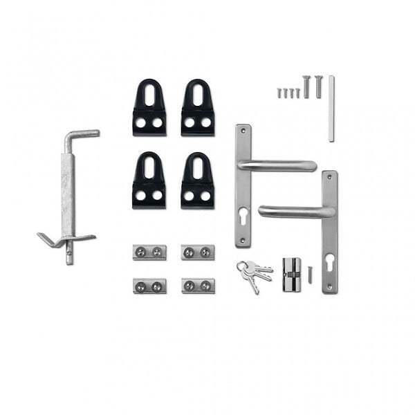 EASY CLOTURE - Portail barreaudé acier galvanisé passage 3m00 H 2m00 Gris anthracite - large