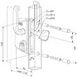 LOCINOX - Serrure LS type industriel pour portail coulissant tube 80mm argent - LOCINOX - P00015130-SILV - vignette