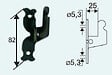 TORBEL - Support rustique TORBEL cataphorèse noir pour espagnolette - 752254 - vignette