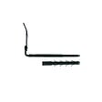 ING FIXATION - Arrêt de volet ING Fixations pour matériaux creux 190 mm noir  A070130 - vignette