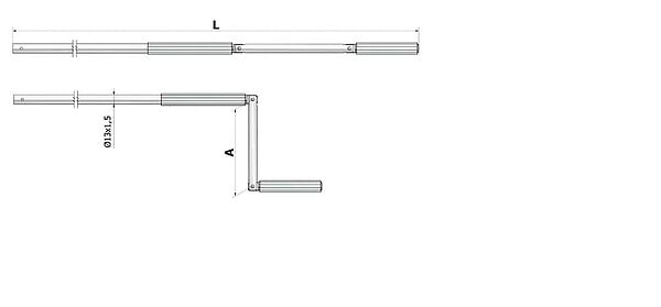 CHERUBINI - TO BRAS 180 D14 TUBE ALU D13X15 BLC LD180CM - large