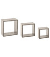 5 FIVE SIMPLY SMART - Lot de 3 Étagères murales flottantes Cubes coloris Chêne gris Fixations invisibles - vignette