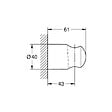 GROHE - Support mural pour douchette Vitalio noir mat + nettoyant GrohClean - vignette