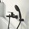 GROHE - Support mural pour douchette Vitalio noir mat + microfibre - vignette