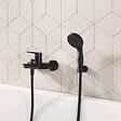 GROHE - Support mural pour douchette Vitalio noir mat + microfibre - vignette