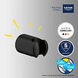 GROHE - Support mural pour douchette Vitalio noir mat + microfibre - vignette